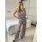 Women's summer tunic set long sleeve and skirt long polka dot (uni s / m) ITALIAN FASHION IMM20118