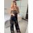 Women's long elegant overall with straps (S/M ONE SIZE) ITALIAN FASHION IM7235230