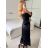 Women's long strapless sequin party dress (S/M ONE SIZE) ITALIAN FASHION IMPMD2360600