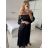 Women's long strapless sequin party dress (S/M ONE SIZE) ITALIAN FASHION IMPMD2360600