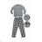 Men's Long Long Sleeve Pajamas (M-3XL) WOLF S2476AN