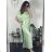 Šaty letní na ramínka dámské (S/M ONE SIZE) ITALSKÁ MÓDA IMPBB22B21841 green S / M