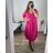 Women's Plus Size Summer Short Sleeve Dress (54/56/58 ONE SIZE) ITALIAN FASHION IM424357