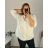 Shirt muslin extended 3/4 long sleeve ladies (40/42/44 ONE SIZE) ITALIAN FASHION IM424360 52/54 black