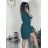 Women's Elegant Long Sleeve Dress (S/M ONE SIZE) ITALIAN FASHION IMM23M6062