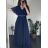 prom dress long elegant party short sleeve women's plus size (XL/2XL ONE SIZE) ITALIAN FASHION IMM2368815PL Royal blue M / L