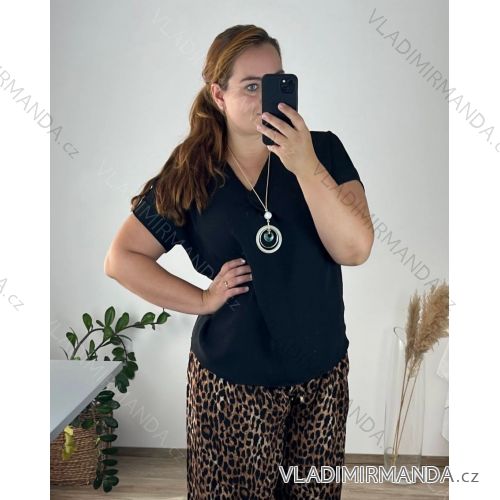 Tunic short sleeve women (uni s-l) ITALIAN FASHION IMD20123 50/52 black