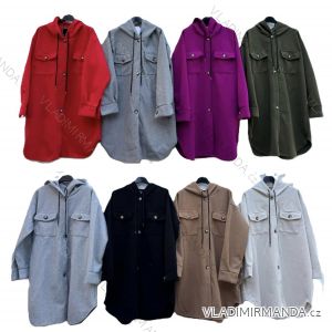 Women's Plus Size Long Sleeve Coat (46/48/50 ONE SIZE) ITALIAN FASHION IMD24298