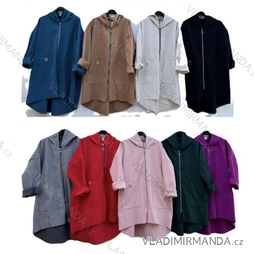 Slim 3/4 Long Sleeve Women Plus Size Coat (52/54 ONE SIZE) ITALIAN FASHION IMD24299