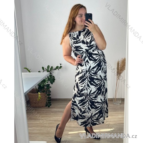 Women's Long Sleeve Shirt Dress (S/M ONE SIZE) ITALIAN FASHION IMWD232607 48/50 Black and white