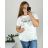 Tunic with pendant short sleeve women's plus size (3XL/4XL ONE SIZE) ITALIAN FASHION IMC23020
