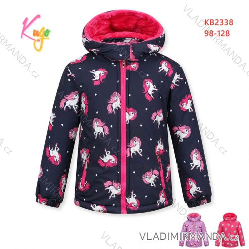 Winter jacket with hood for children's girls (98-128) KUGO KB2338