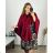 Šaty letní na ramínka dámské (S/M ONE SIZE) ITALSKÁ MÓDA IMPBB22B21841  wine