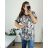 Women's Short Sleeve Tunic (M/L/XL ONE SIZE) TURKISH FASHION TME249100  Brown