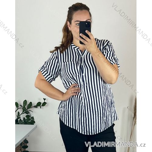 Short Sleeve Shirt Dress women (uni L-2XL) ITALIAN MODA IMS20002