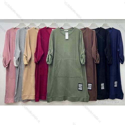 Shirt extended 3/4 long sleeve women's (L/XL/2XL ONE SIZE) ITALIAN FASHION IM423025