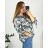 Tunic / blouse long sleeve women's oversized (3XL / 4XL ONE SIZE) ITALIAN FASHION IMWQ2191650 56/58 grey