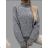 Women's Long Sleeve Turtleneck Knitted Sweater (XL/2XL ONE SIZE) ITALIAN FASHION IMD22948
