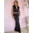 Women's Medium Length Skirt (S/M ONE SIZE) ITALIAN FASHION IMM23HG3154 S / M black