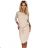 13-161 Sporty dress with pockets and ties - beige