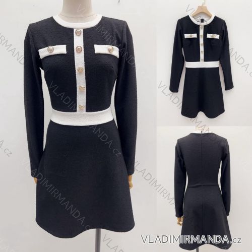 Women's Short Elegant Long Sleeve Dress (S/M ONE SIZE) ITALIAN FASHION IMM24M35202