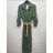 Women's Long Sleeve Belted Shirt Dress (S/M ONE SIZE) ITALIAN FASHION IMPSH24210151