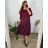 Casual Dress Cotton 3/4 Sleeve Women's Plus Size (40-50) POLISH FASHION PMF24MARGARITA/DUR Blue 42