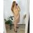 Casual Dress Cotton 3/4 Sleeve Women's Plus Size (40-50) POLISH FASHION PMF24MARGARITA/DUR Blue 42
