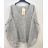 Women's Oversize Long Sleeve Knitted Sweater (S/M ONE SIZE) ITALIAN FASHION IMPSH243136A