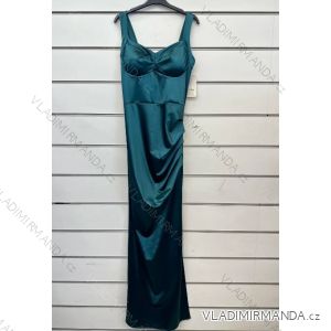 Women's Strapless Satin Long Party Dress (S/M ONE SIZE) ITALIAN FASHION IMPSH246635