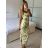 Satin Women's Long Summer Strapless Dress (S / M / L ONE SIZE) ITALIAN FASHION IMM22694
