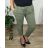 Women's Plus Size Stretch Pants (54/56/58 ONE SIZE) ITALIAN FASHION IM424101  green khaki