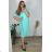 Women's Long Chiffon Short Sleeve Dress (S/M ONE SIZE) ITALIAN FASHION IMWGM23456 2XL/3XL Brown