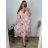 Women's Long Sleeve Dress Plus Size (XL / 2XL / 3XL ONE SIZE) POLISH FASHION PMLT22003 XL/2XL pink