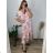 Women's Long Sleeve Dress Plus Size (XL / 2XL / 3XL ONE SIZE) POLISH FASHION PMLT22003 XL/2XL pink