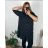 Striped shirt 3/4 long sleeve women (uni xs-m) (uni XL/XXL) ITALSKÁ MODA IM120162 52/54 black
