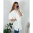 Short Sleeve Shirt Dress women (uni L-2XL) ITALIAN MODA IMS20002 56/58 white