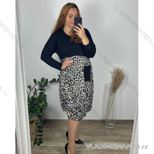 Shirt extended 3/4 long sleeve women's (L/XL/2XL ONE SIZE) ITALIAN FASHION IM423025 56/58 black
