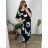 Women's Plus Size Casual Short Sleeve Dress (48/52 ONE SIZE) ITALIAN FASHION IMBM24082 -   black -   M / L