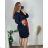 Shirt extended 3/4 long sleeve women's (L/XL/2XL ONE SIZE) ITALIAN FASHION IM423025 52/54 black