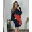Shirt extended 3/4 long sleeve women's (L/XL/2XL ONE SIZE) ITALIAN FASHION IM423025 52/54 black