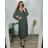 Women's sleeveless summer dress (UNI SL) ITALIAN FASHION IMK201505107 green khaki 50/52