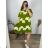 Women's Plus Size Casual Short Sleeve Dress (48/52 ONE SIZE) ITALIAN FASHION IMBM24082 -   green -   XXL