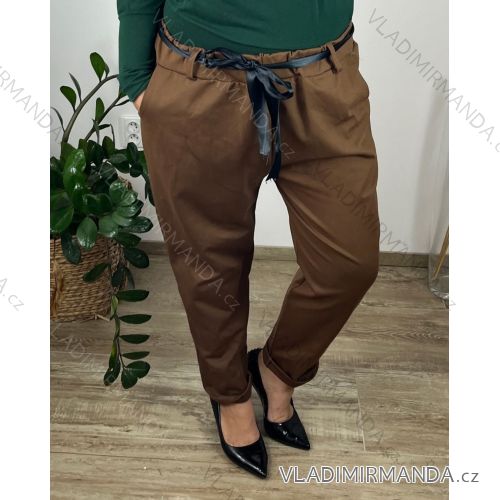 Women's Warm Long Sleeve Dress (L / XL ONE SIZE) ITALIAN FASHION IM421MIA 52/54 light brown