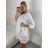 Women's Long Chiffon Short Sleeve Dress (S/M ONE SIZE) ITALIAN FASHION IMWGS231048