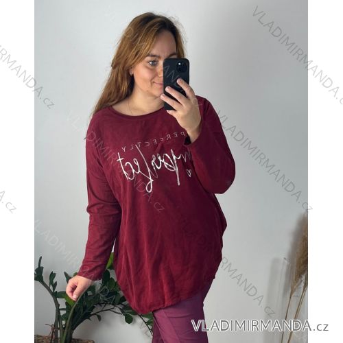 Women's Plus Size Long Sleeve Tunic (3XL/4XL/5XL ONE SIZE) ITALIAN FASHION IM423550
