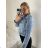 Denim jacket oversize women's (xs-l) Italian fashion IMT19040 -   light denim -   S