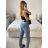 Jeans pants leatherette with zip (XXS-L) LAULIA LAU24T312