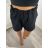 Women's Summer Muslin Shorts and Top Set (S/M ONE SIZE) ITALIAN FASHION IMWY23099 -   black -   S / M