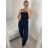 Women's Long Summer Pants with Belt (S/M ONE SIZE) ITALIAN FASHION IMD24080